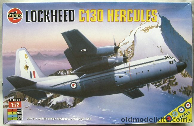 Airfix 1/72 Lockheed C-130 Hercules - RAF C-130K 1999 / Swedish Air Force C-130H July 2000 / RAAF Australia C-130E No.37 Sq 1993 / RNZAF New Zealand C-130H No. 40Sq, 09003 plastic model kit